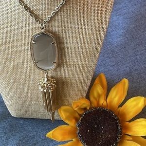 Kendra Scott 32” Gold tone chain with pendant